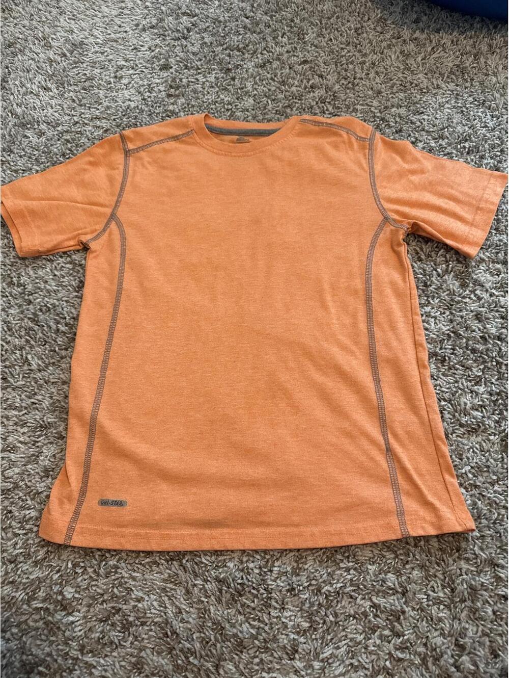Boys Starter T-Shirt Regular Large Orange Casual